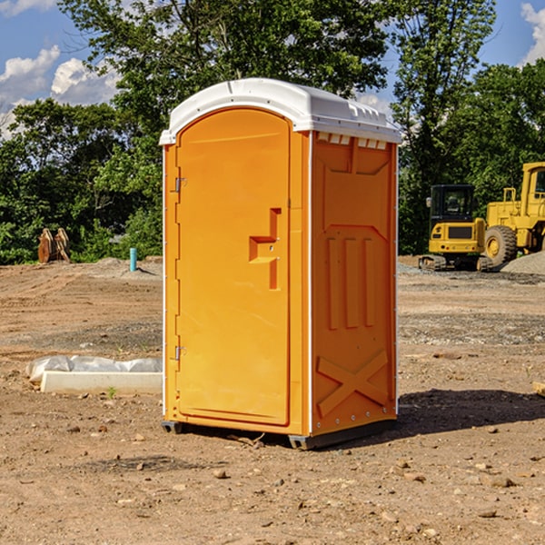 how often are the portable restrooms cleaned and serviced during a rental period in Blue River Kentucky